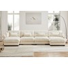 Oversized 166" Velvet Modular U-Shaped Sectional Sofa with Bolstered Armrests and 2 Ottomans, 6-Piece Free combination Sofa - 3 of 4