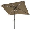 Sonkuki 10x6.5 ft LED Rectangular Patio Market Umbrella 3-Year-Non-Fading - 2 of 4
