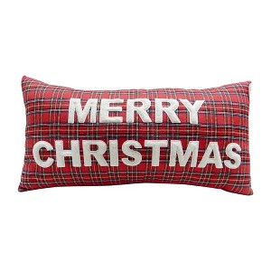 Faux Fur Merry Chrsitmas Pillow 12x24 - Levtex Home - 1 of 1