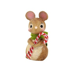 Bethany Lowe 2.75 In Little Mouse With Candy Canes Christmas Figurine Animal Figurines - 1 of 3