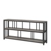 Resenkos Console Sofa Table, Display Shelf,70.9" Console Table, 3-Tier Sofa Table with Metal Frame Gray - 3 of 4