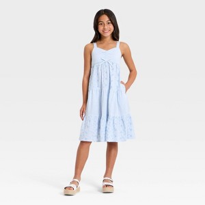 blue dress for baby girl Veronica Beard Mackey Seersucker Halter Dress