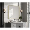 Elegant Lighting Contour Metal Square Mirror 30x30 in Brass - 3 of 4