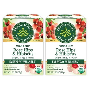 Traditional Medicinals Rose Hips with Hibiscus Organic Tea - 32ct - 1 of 4