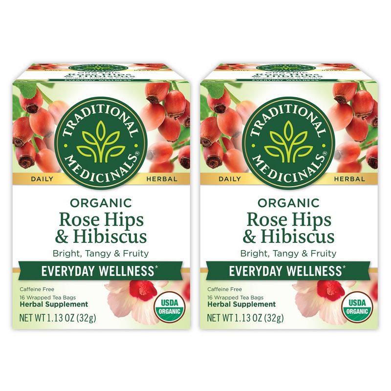 Traditional Medicinals Rose Hips with Hibiscus Organic Tea - 32ct, 1 of 7