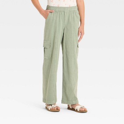 Girls' Pull-On Wide Leg Cargo Pants - Cat & Jack™