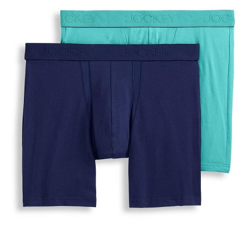 Jockey No-Chafe Pouch Boxer Briefs 3-Pack – Soft Stretch Comfort In Navy/Teal, Size XL (40-42) | Men's Underwear 7 thumbnail image