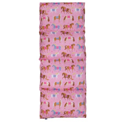 Pink Horses Cotton Polyester Kids Pillow Lounger