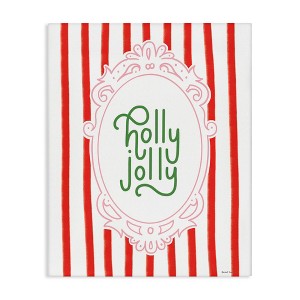 Stupell Industries Holly Jolly Ornate Border Canvas Art - 1 of 4