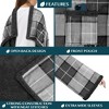 PAVILIA Wearable Blanket with Sleeves for Women Men Adults, Warm Soft Plush Snuggle Pocket Sleeved TV Throw - 3 of 4