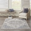 Nourison Royal Terrace Distressed Medallion Indoor Area Rug Beige Blue 5'3" x 7'3" - 2 of 4