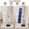 KWPZQEB 360° Swivel Jewelry Cabinet with Lights, Lockable Jewelry Organizer with Drawers and Interior Lighted Mirror, Standing Jewelry Armoire, White - 4 of 4