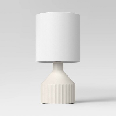 Ribbed Ceramic Mini Table Lamp White - Threshold™