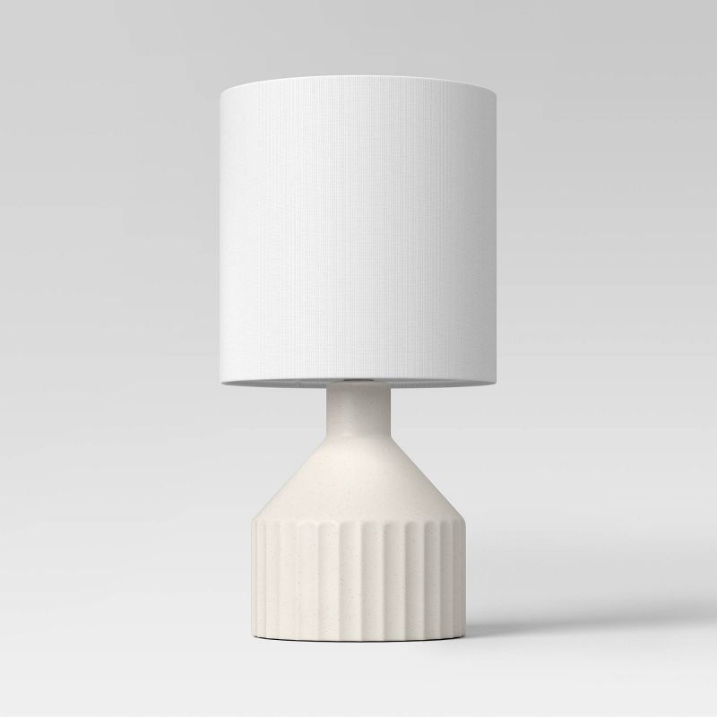 Ribbed Ceramic Mini Table Lamp White - Threshold&#8482;, 1 of 9