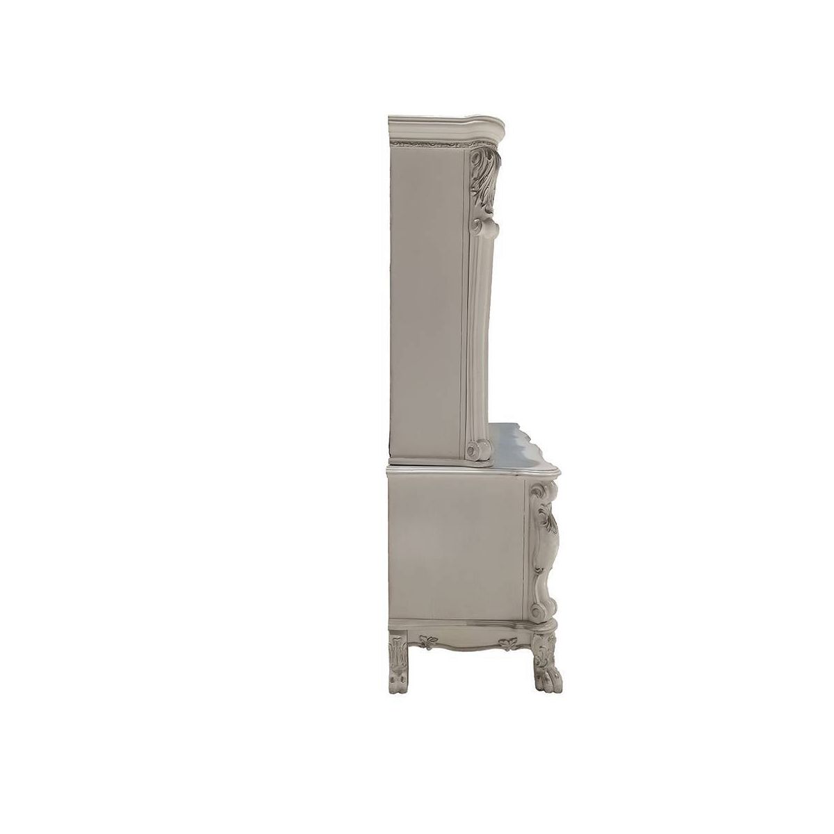 88" Dresden Desks Bone White Finish - Acme Furniture: Claw Feet, Decorative Moldings, Storage Hutch - thumbnail 6