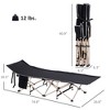 Folding Camping Cots for Adults with Carry Bag, Side Pocket, Outdoor Portable Sleeping Bed, 330 lbs. Capacity - 3 of 4