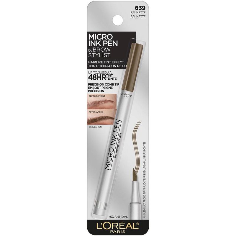 L'Oreal Paris Brow Stylist Micro Ink Pen by Brow Stylist Up to 48HR Wear - 0.033 fl oz, 2 of 7
