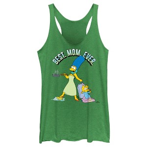 Women's The Simpsons Marge Best. Mom. Ever. Racerback Tank Top - 1 of 4