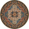 Unique Loom Outdoor Traditional Area Rug (Navy Blue and Rust Red) - 3 of 4