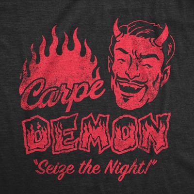 Мужские футболки Crazy Dog T-Shirts, Inc. Mens Funny T Shirts Carpe Demon Sarcastic Halloween Graphic Novelty Tee for Men - Crazy Dog Men's T Shirt For Halloween Season Black XL — фото 2