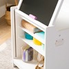 Guidecraft Kids Desk to Easel Art Cart - Natural: 3-in-1 Wood Art Easel & Craft Activity Table, Chalkboard, Paper Roller, Paint Cups & Storage Bins - 3 of 4