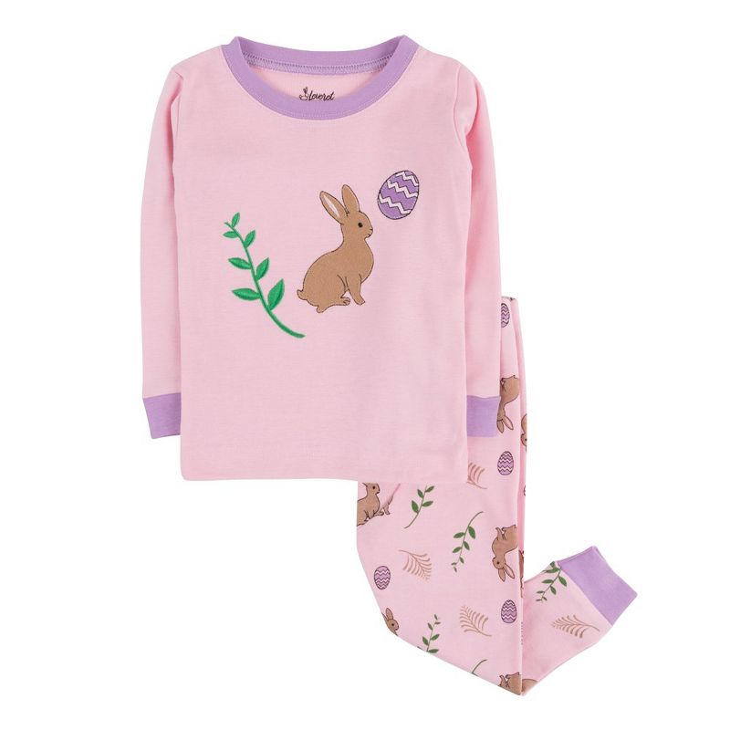 Leveret Kids Two Piece Cotton Easter Pajamas, 1 of 4
