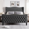Gulches LIFT UP VELVET GRAY FULL SIZE BED - 2 of 4