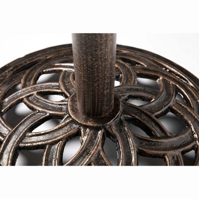 20 lb. Bronze Cast Iron Round Patio Umbrella Base Holder