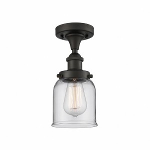 Bell - 1 Light Semi-Flush Mount In Industrial Style-11 Inches Tall and 5 Inches Wide - 1 of 1