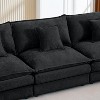 VASIP Chenille Modular Cloud Sectional Sofa - 105" L-Shaped 3-Seater with Ottoman, Customizable Living Room Couch Set - 3 of 4