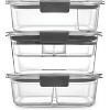 This 3-piece BPA-free food storage box set includes a lid, a removable tray, and a leak-proof sealing ring. - 2 of 4