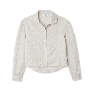 Lands' End Kids Long Sleeve Woven Hearts Top - 1 of 3