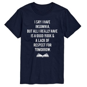 Men's - Instant Message - I Say I Have Insomnia Short Sleeve Graphic T-Shirt - 1 of 4