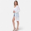 Anna-Kaci Women's Long Sequin Cardigan Open Front Sheer Duster Jacket - 3 of 4