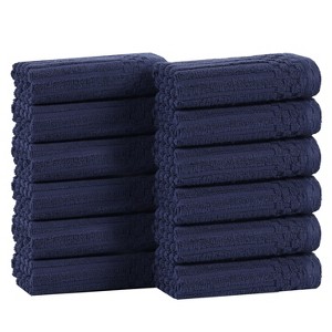 Modern Ribbed Cotton  Assorted Towel Set by Blue Nile Mills - 1 of 4