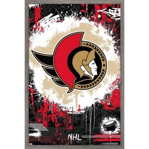 Trends International NHL Ottawa Senators - Maximalist Logo 23 Framed Wall Poster Prints - 1 of 4