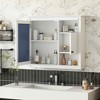 MAYEERTY 32" Bathroom Wall Cabinet with MIrror£¬Wall Mounted Medicine Cabinet with 3 Shelves for Bathroom White - 3 of 4