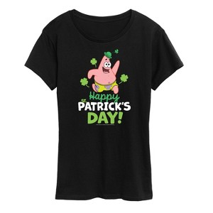 Women's - SpongeBob Squarepants - Happy St Patricks Day Short Sleeve Graphic T-Shirt - 1 of 4