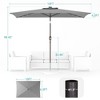 Sonkuki 10x6.5 ft LED Rectangular Patio Market Umbrella w/Tilt Adjustment - 3 of 4