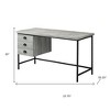 24" Brown and Black Computer Desk With Three Drawers - 3 of 4