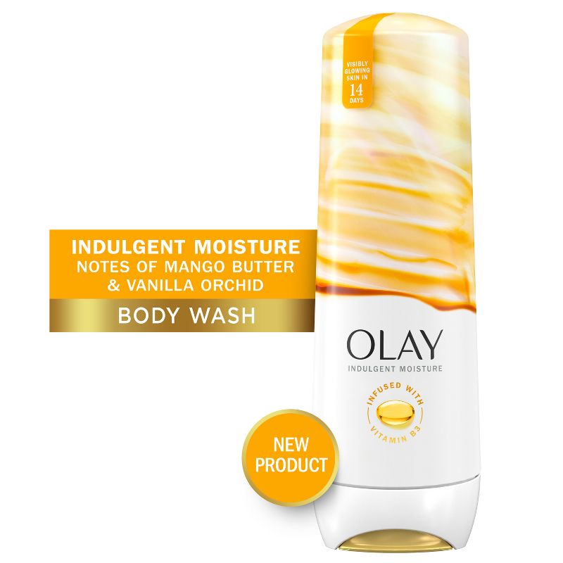 Olay Indulgent Moisture Body Wash Infused with Vitamin B3 - Notes of Mango Butter and Vanilla Orchid - 20 fl oz, 3 of 11