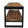 Handcrafted Reclaimed Wood and Metal 60" Storage Entryway Bench with Shelf - Timbergirl - 2 of 4