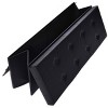 Tangkula Folding Storage Stool Padded Ottoman Faux Leather Foot Rest Seat Pouffe - 3 of 4