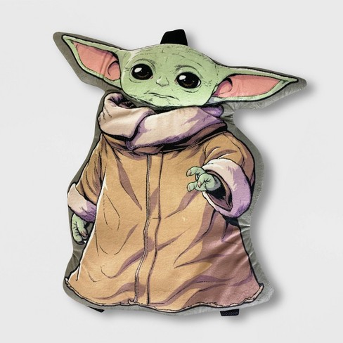 Boys Star Wars Baby Yoda Plush Backpack Gray Green Target