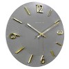 Contemporary Analog 16" Quartz with Raised Gold Numbers Gray Wall Clock - Westclox - 4 of 4