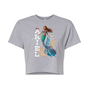 Women's - Disney - Ariel in Water Cropped Graphic T-Shirt - 1 of 4
