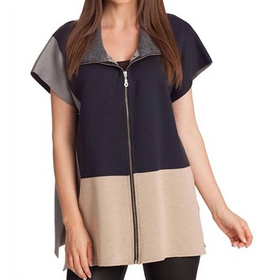 Women's Color Block Zip Pullover - ANGEL