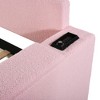 Okak Twin/Full Teddy Fleece Daybed with Trundle & Storage Armrests Upholstered Bed Sofa Bed Frame with Bluetooth Audio System Easy to Assemble - 4 of 4
