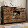 55" 14-Drawer Dresser with Side Pocket & Shelves, Fabric Storage Chest with Sturdy Wood Top for Bedroom Organization - 3 of 4