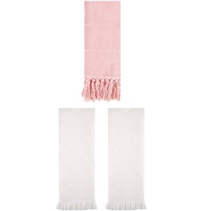 REGALWOVEN 3 Packs Cotton Soft Absorbent Boho Turkish Decorative Hand Towels - 1 of 4